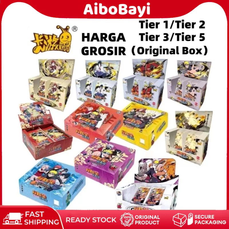 ⭐100%ORI/COD⭐ GROSIR Kotak Disegel Naruto Kayou Kartu Tier 2/Tier 3/Tier 5 Uzumaki Sasuke Ninja Koleksi Game Kartu Langka Murah（Kotak Disegel ）