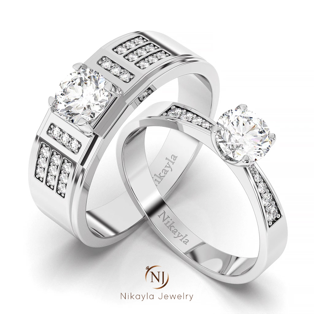 Nikayla  Jewelry - Cincin Couple Perak Murni Asli
