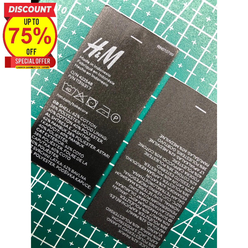 

H&M TAG WASH PREMIUM CO 1X DI KIRIM 600PCS