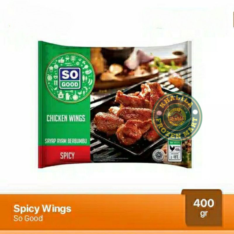 

SO GOOD SPICY CHICKEN WINGS SAYAP AYAM BERBUMBU 400 GRAM