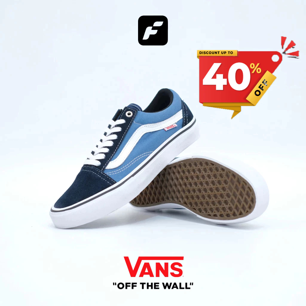 PROMO Old Skool PRO Navy White 100% Original Global