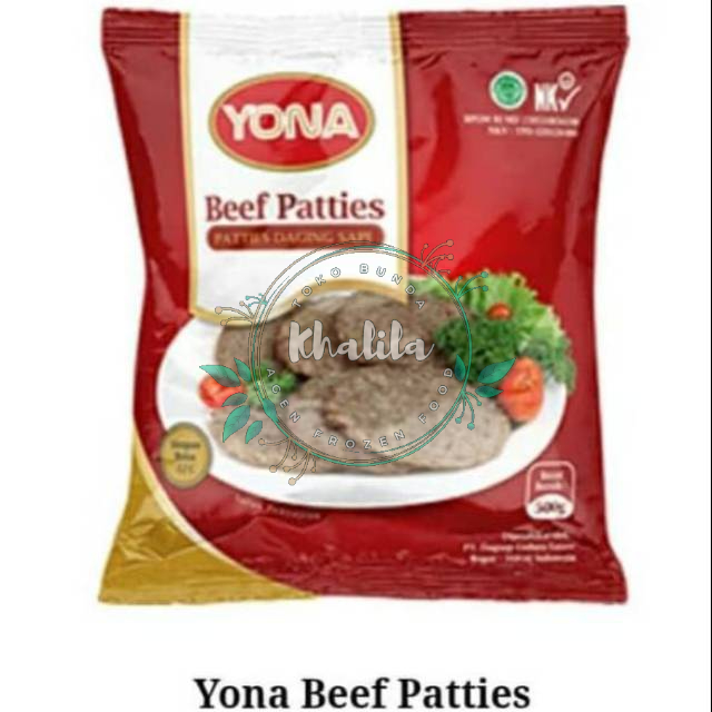 

Yona Beef Patties Patty Daging Burger Sapi Kemasan 500 Gram