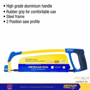 Gergaji Besi / HackSaw Frame American Tool 8957737