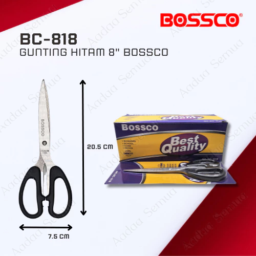 

Gunting Kertas/Pemotong Kertas Besar Hitam Stainless BOSSCO (Pcs)