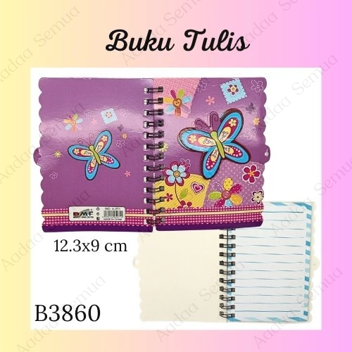 

Buku Tulis Ring Kecil Motif Butterfly