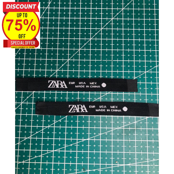 

ZARA MAIN TAG SLIP MADE IN CHINA WOVEN RAJUT BORDIR COTTON SUPER PREMIUM CO 1X DIKIRIM 600PCS