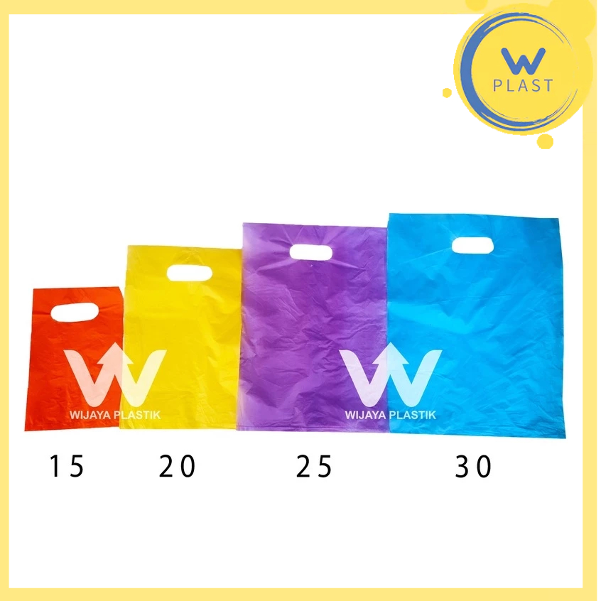 Kantong Kresek HD Oval POLOS ( 20 ) --- 100pcs @Pack | uk 20x30 plastik warna warni packing online o