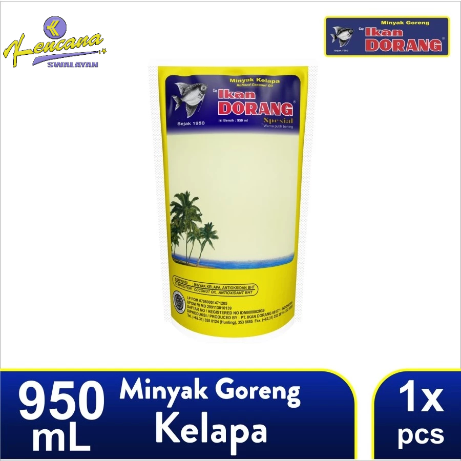 

Ikan Dorang Spesial 950ml - Refill Minyak Goreng Kelapa 950ml