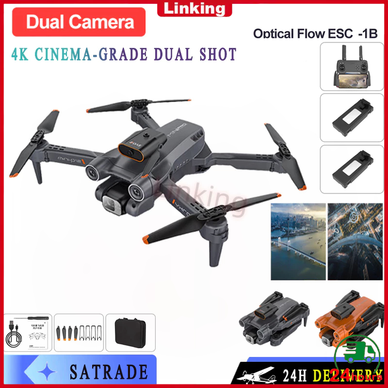 【COD】P12 PRO Drone Obstacle Avoidance + 4K HD Camera wide angle height keep RC drone Drone with Camera