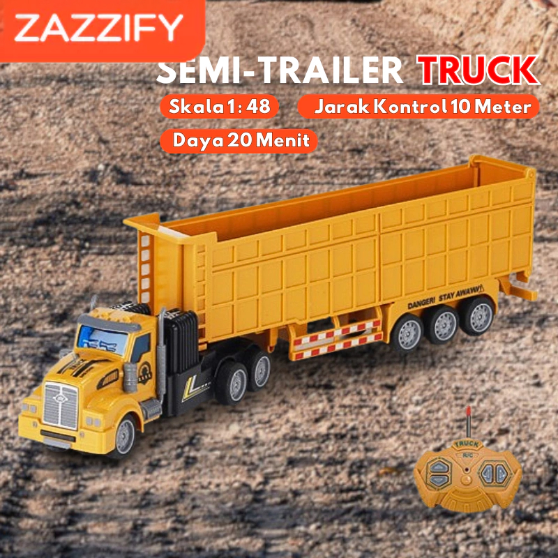 Mainan Truk Pasir Remote Control Truk Semi-Trailer Remote Control Truk Pengangkut Rc Truk Konstruksi