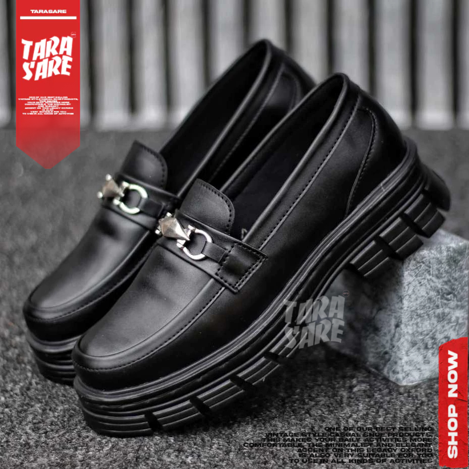 PENELOPE - Sepatu Loafers Hak Tinggi Docmart Wanita