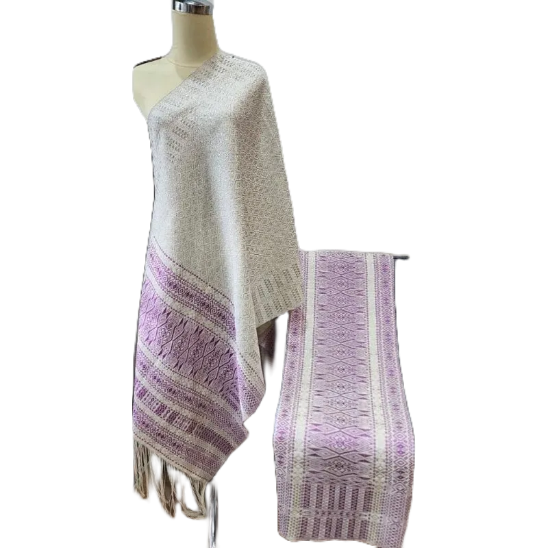 Kain Songket Medan Tumtuman Wanita Ungu Biru Gold Full kristal