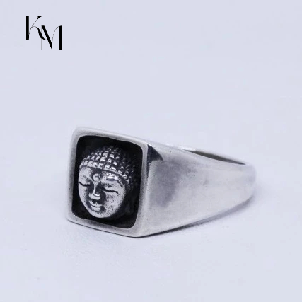 CINCIN SILVER PRIA SIGNET BUDDHA PERAK BALI