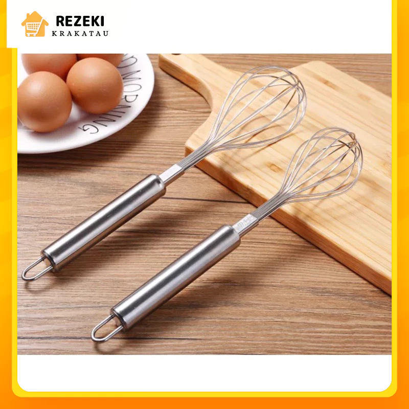 Whisker / Pengocok Telur Stainless Steel / Pengaduk Adonan Kue Manual
