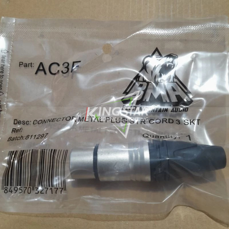 Jack XLR Canon BMA Female Original AC3F 3 pin Connector Mic Audio Microphone