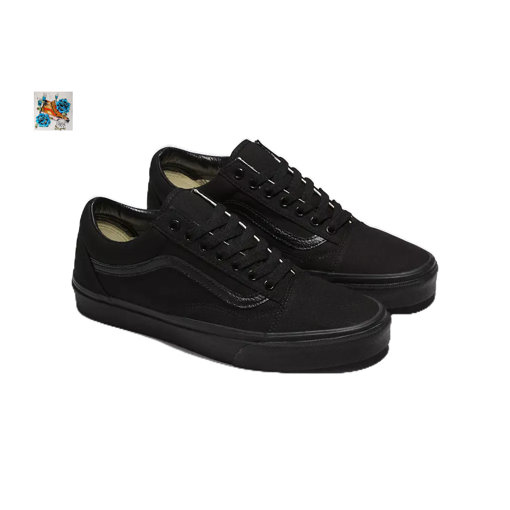 [ FLASH SALE  ] SEPATU PRIA KASUAL OLDSKOOL FULL BLACK NBIB PREMIUM SNEAKERS OLDSCHOOL KASUAL SEPATU