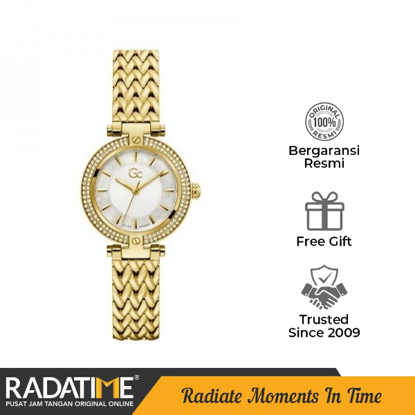 Jam Tangan Wanita Guess Collection Gc Vogue 100% Original Gold Z22002L1MF