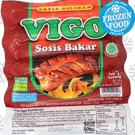 

Vigo Sosis Bakar Sapi Jumbo 500g isi 7