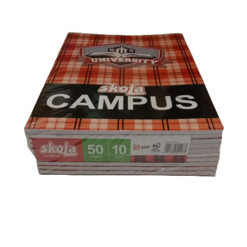 

Buku Tulis CAMPUS skoLa 50 lembar (1pk isi 10buku)