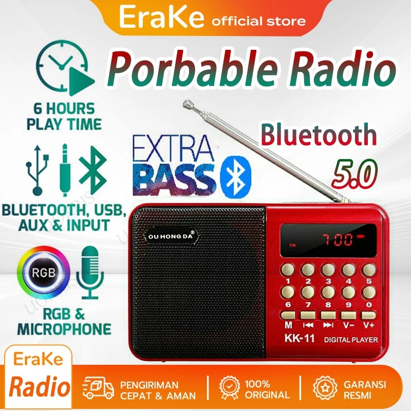 Radio Bluetooth Digital FM/SD/USB/MP3 Player/ Radio Mini Termurah Radio Murotal