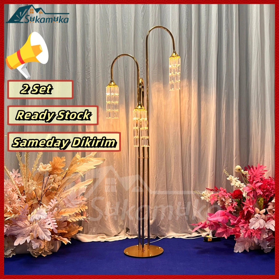✨Garansi &COD✨2 Set Lampu Dekorasi Pelaminan Rumbai Lampu Dekorasi Wedding 150cm Standing Lampu Deko
