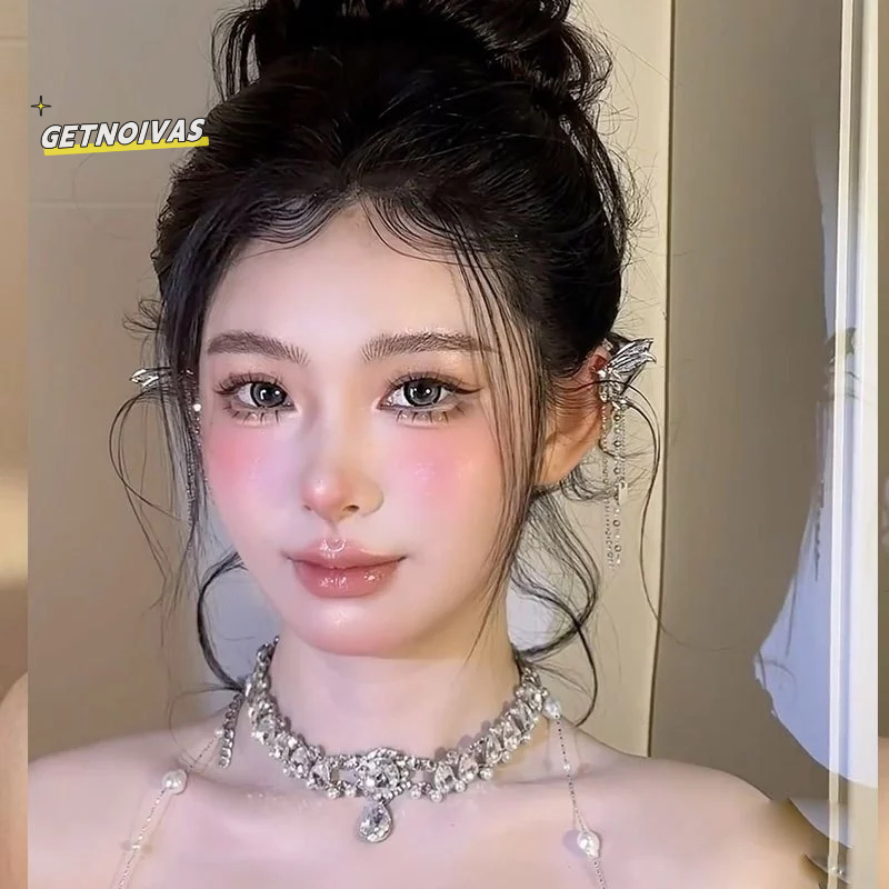 Kalung Kristal Choker Vintage Choker Untuk Wanita Kalung Rhinestone Besar Untuk Perhiasan Pernikahan