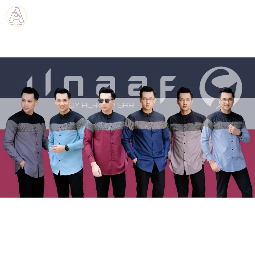 ILNAAF | Baju Koko Lengan Panjang Pria Dewsa AL FADH BY ILNAF - Koko Modern Murah Bahan Toyobo | Siz