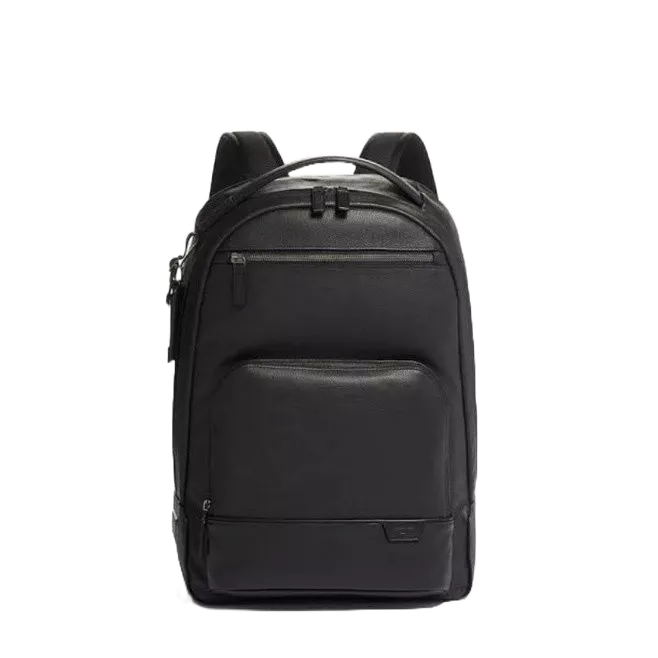 Tas tumi Ransel WWarren Free Embos Kulit Hitam Leather Black Backpack Rancel Tas Gunung Travel Pria 