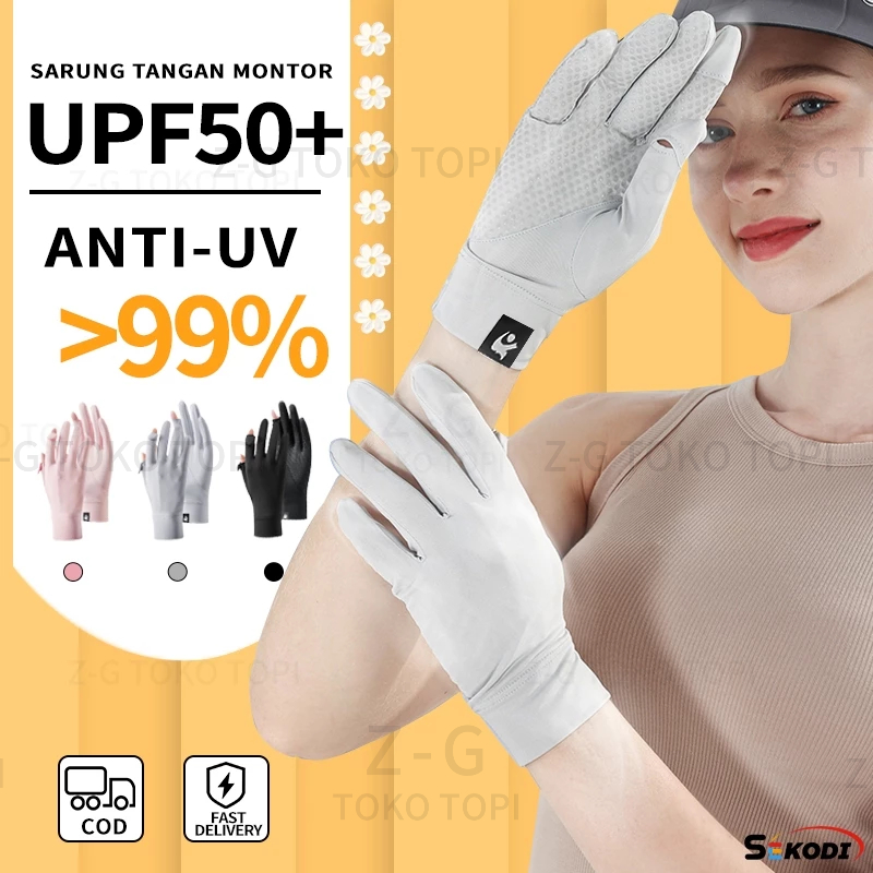 Sarung tangan anti uv outdoor sarung tangan wanita motor korea sarung tangan touch screen tipis saru