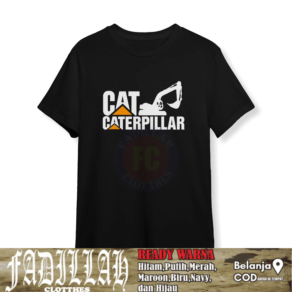 Baju Kaos Caterpillar Excavator Vector Baju Distro
