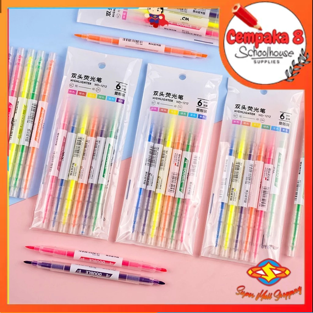 

Set Highlighter Aesthetic 6 IN 1 Warna Gradasi Highlighter Set Morandi Color Highlighter - SEV0226