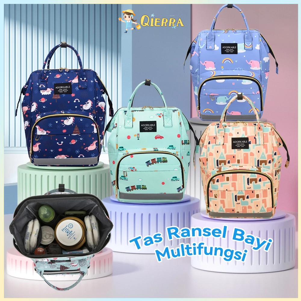 Qierra tas ransel bayi multifungsi tas asi cooler bag diaper bag