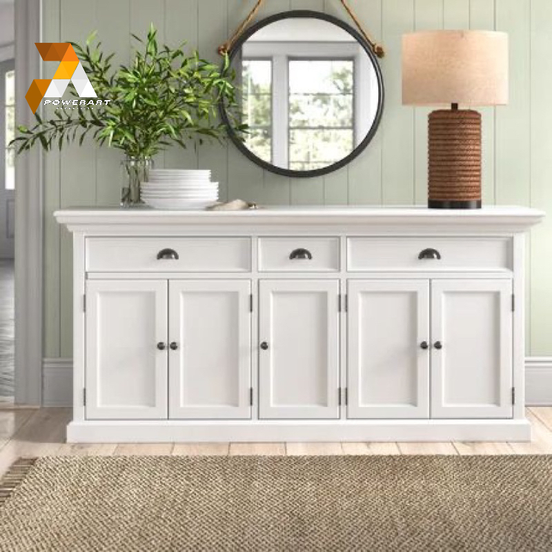 KABINET TV MODERN MINIMALIS BUFET MINIMALIS CAT PUTIH DRAWER MODERN DUCO PUTIH