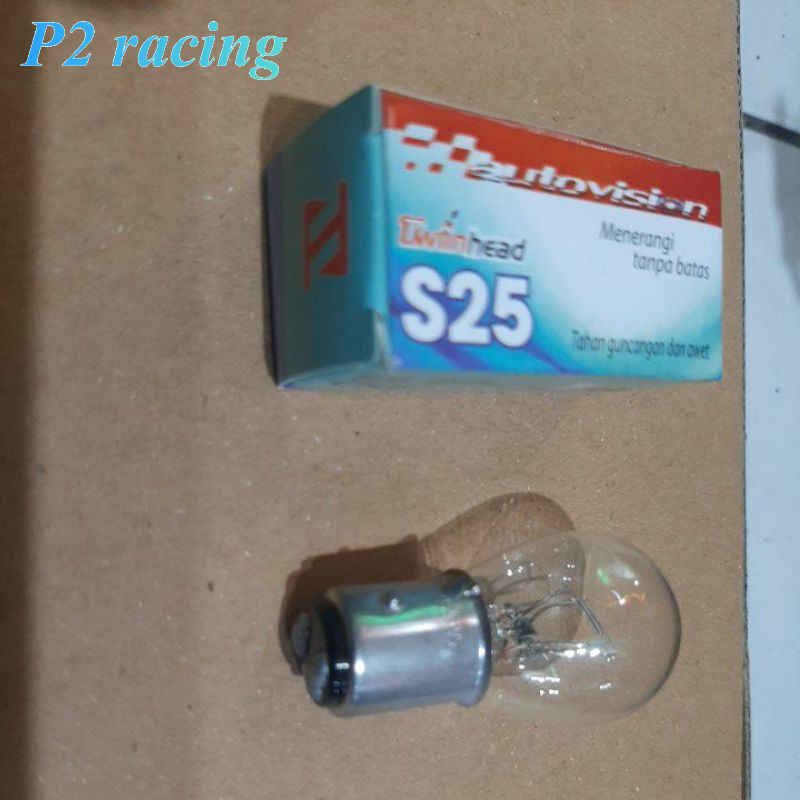 BOHLAM lampu BELAKANG motor BY AUTOVISION S25 12v 25/5W