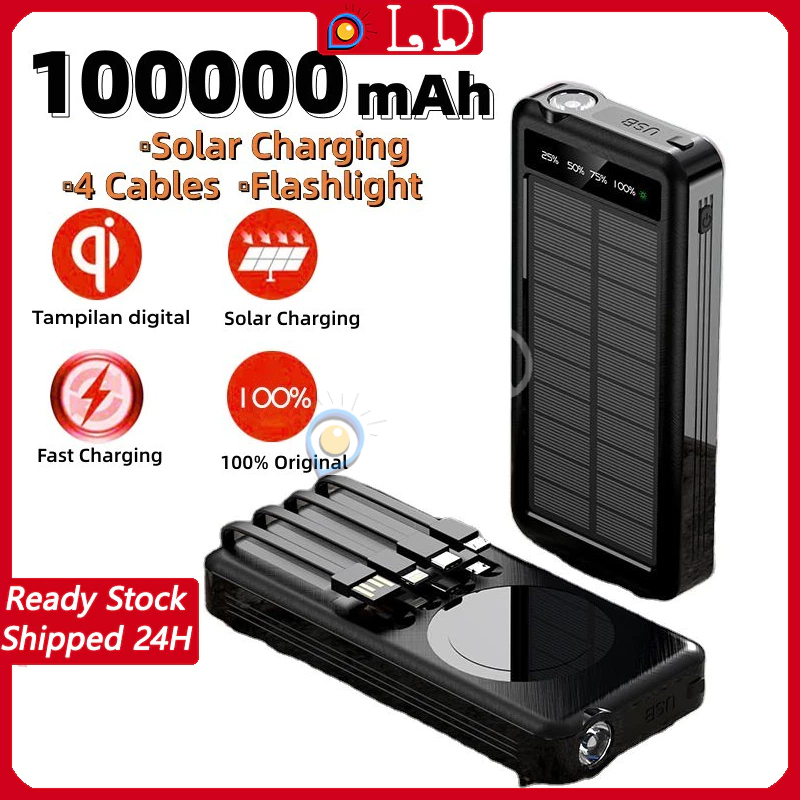 [COD] Solar Powerbank 50000mAh Fast Charging Paket Murah Powerbank Power Bank Solar Cell Powerbank