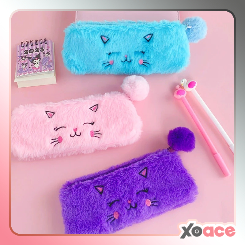 

Dompet Tempat Pensil Bulu Muka Kucing Pom Pom MCOB3897