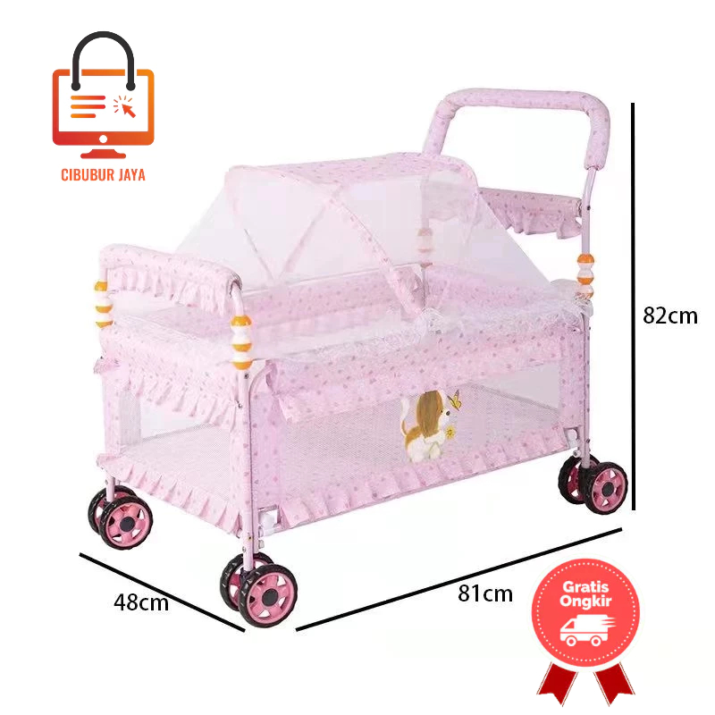 CIBUBUR JAYA GRATIS ONGKIR BALI RANJANG BAYI BOX BAYI TEMPAT TIDUR BAYI RODA DAN KELAMBU