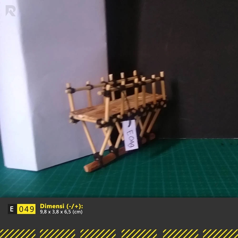 [E049] Miniatur / Ornamen / Hiasan Akuarium / Aquascape Jembatan Kayu Bambu Stik Eskrim