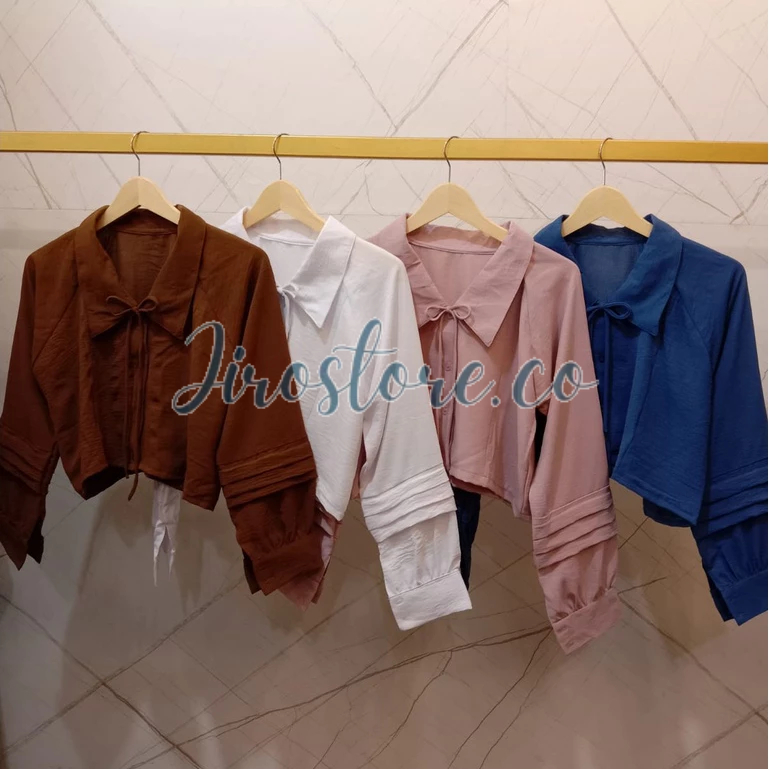 BISA COD / Senna Blouse Crop / Jumbo Crop / Atasan Korea / Outer Korea