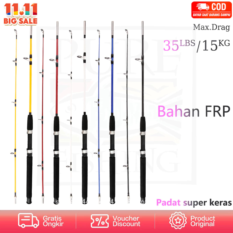 FISHING ROD CARBON FIBER 1.6M 1.8M 2.1M CARBON FIBER FRP JIGGING JORAN PANCING ULTRA LIGHT ROD