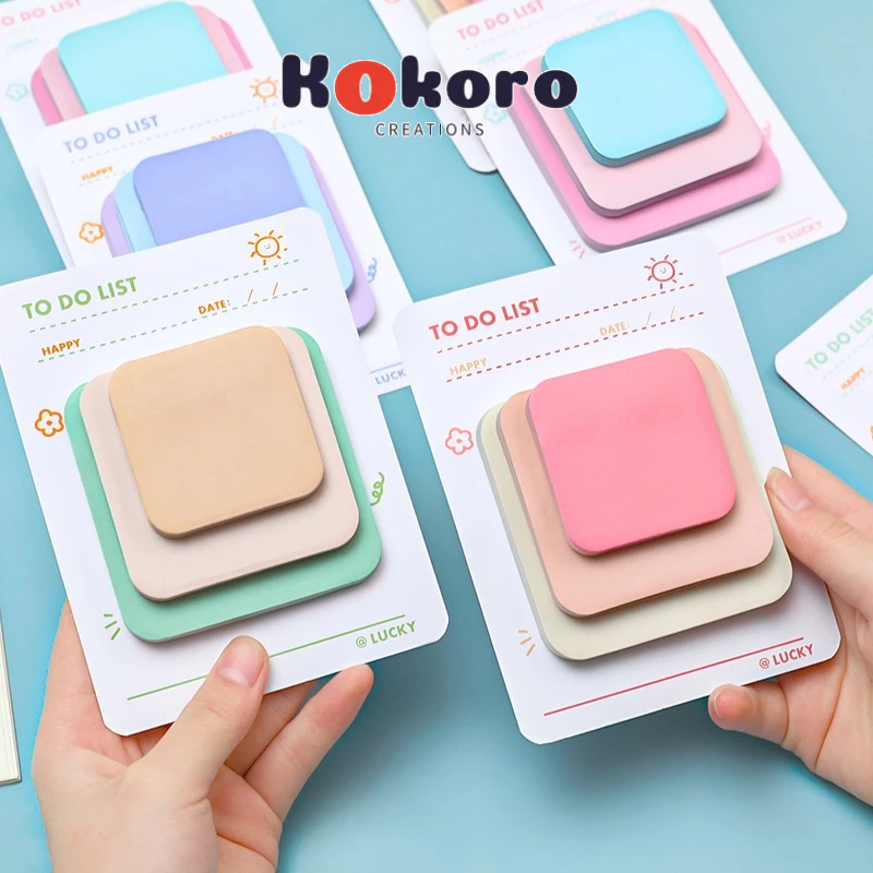 

KokoroCreations - [SK34] 90 pcs sticky note kertas memo notes warna warni untuk scrapbook dan mencatat