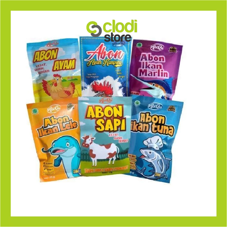 

Abon Sapi Abiqu Abon Bayi Kemasan Sachet 15 gram Non MSG Abon Bayi Abon Sehat Penambah NAfsu Makan Cemilan Mpasi BB Booster Abon penambah Berat Badan Tanpa Pengawet Tanpa MSG