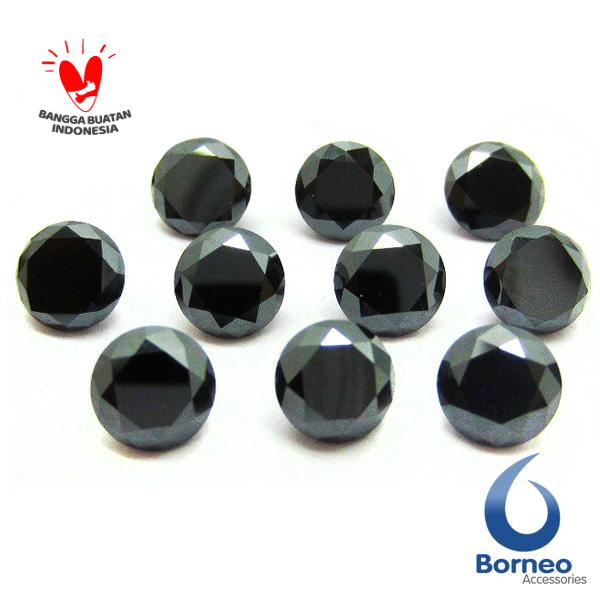 Batu Moissanite Berlian Hitam