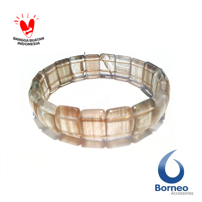 Gelang Batu Cendana Rambut Emas