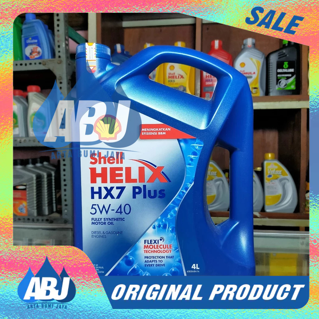 Oli Mobil Shell Helix HX7 Plus 4 Liter