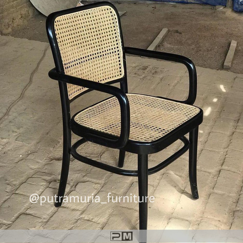 KURSI ROTAN STOOL KURSI JATI KOMBINASI ROTAN