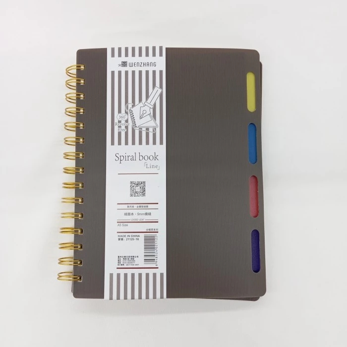 

Notebook A5 Buku Tulis Spiral Motif Aesthetic Garis Buku Catatan - coklat