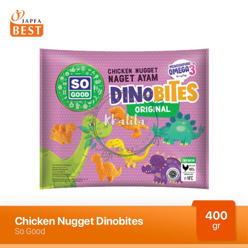 

So Good Chicken Nugget Dinobites Naget Ayam 400 Gram