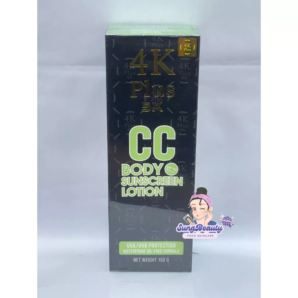 4k Plus 5x Cc Body Sunscreen Lotion SPF 50pa+++ 150gr