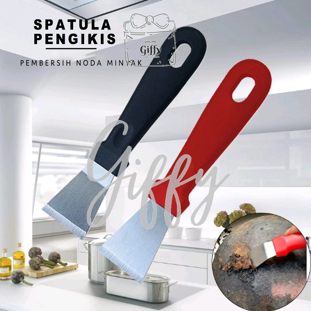 Spatula Pengikis Pembersih Noda Minyak Keras Dapur Bunga Es Kulkas — 6